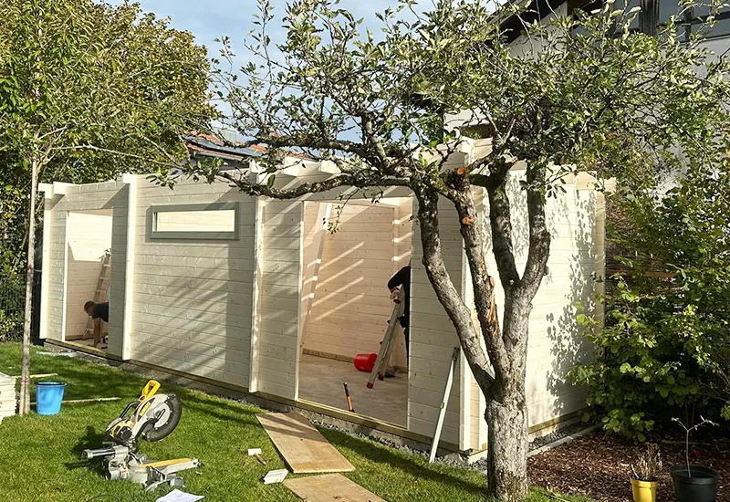 A garden shed built according to your own ideas