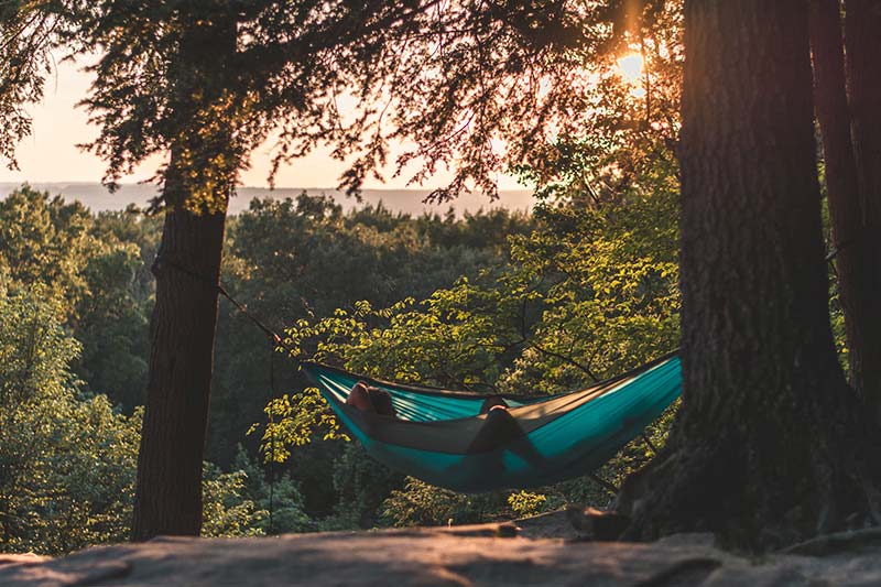 Take a break in the hammock